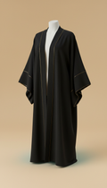 Onyx Black crepe abaya