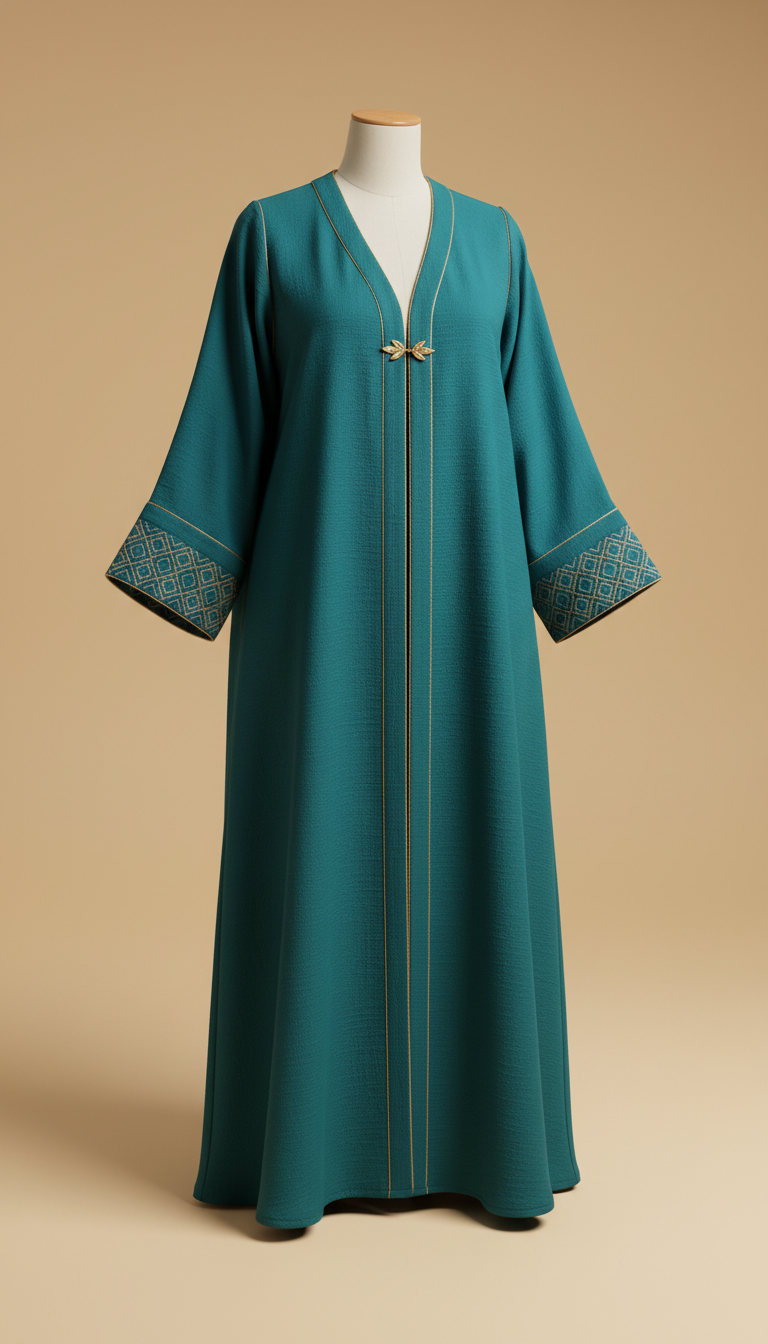 City Teal structured abaya