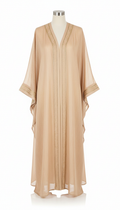 Warm Sand chiffon panel abaya